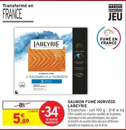 Intermarché LABEYRIE SAUMON FUMÉ offre