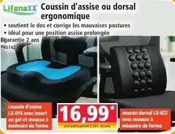 Norma LifenaXX coussin d'assise ou dorsal ergonomique offre