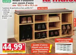 Norma KESPER Meuble à chaussures avec coussin d'assise offre