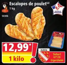 Norma Siebert Escalopes de poulet offre