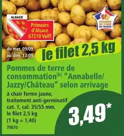 Norma Primeurs d'Alsace Pommes de terre offre