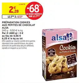 Intermarché ALSA Cookies aux Pépites de Chocolat offre