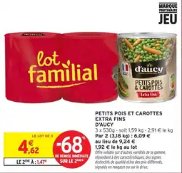 Intermarché d'aucy Petits pois et carottes offre