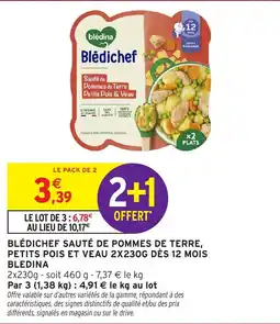 Intermarché Blédichef Sauté de Pommes de Terre, Petits Pois et Veau offre