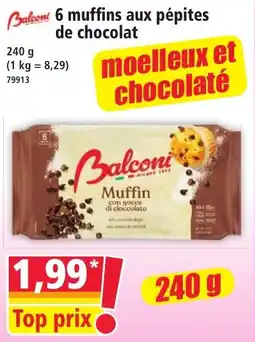 Norma Balconi 6 muffins aux pépites de chocolat offre