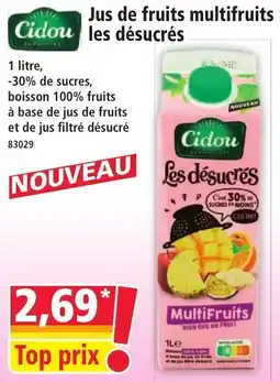 Norma Cidou Jus de fruits multifruits les désucrés offre