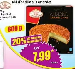 Norma Conditorei Nid d'abeille aux amandes offre