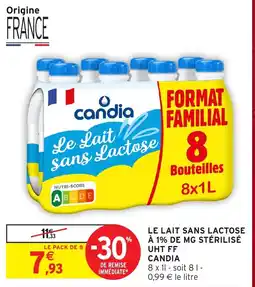 Intermarché CANDIA Le Lait sans Lactose offre