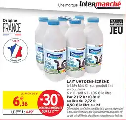 Intermarché Pâturages Lait Demi-Écrémé offre