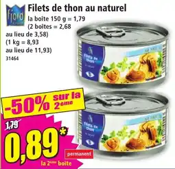 Norma Fiorde Filets de thon au naturel offre
