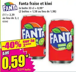 Norma Fanta fraise et kiwi offre