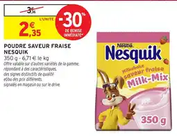 Intermarché Nesquik Poudre saveur fraise offre