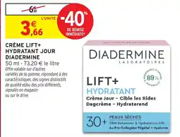 Intermarché DIADERMINE CRÈME LIFT+ HYDRATANT JOUR offre