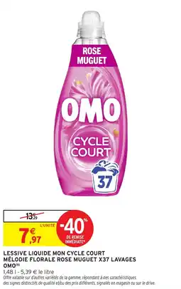 Intermarché OMO Lessive liquide mon cycle court offre