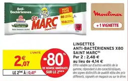 Intermarché St MARC Lingettes anti-bactériennes offre