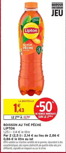 Intermarché Lipton Boisson au thé pêche offre