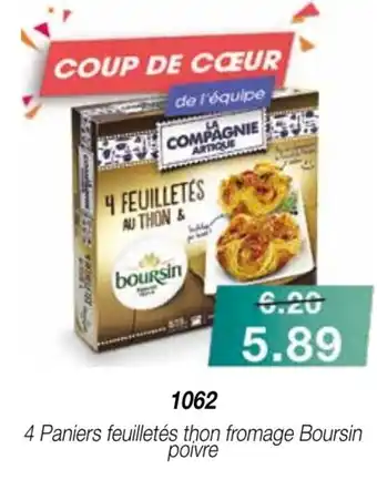 Croque Gel 4 Paniers Feuilletés Thon Fromage Boursin offre
