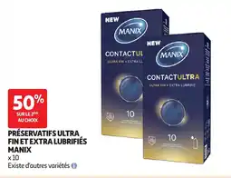 Auchan MANIX Préservatifs ultra fin et extra lubrifiés offre