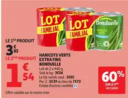 Auchan BONDUELLE Haricots verts extra fins offre