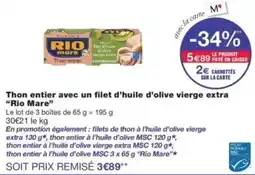 Monop' Rio Mare Thon entier offre