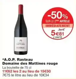 Monop' Domaine des Mattines Rasteau offre