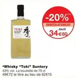 Monop' Suntory Whisky "Toki" offre