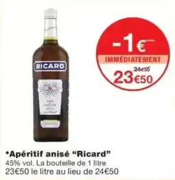 Monop' Ricard Apéritif anisé offre