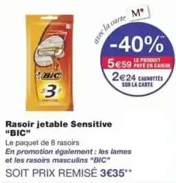 Monop' BIC Rasoir jetable Sensitive offre