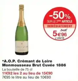 Monop' Monmousseau Crémant de Loire offre