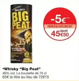 Monop' Big Peat Whisky offre