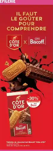 Monop' Carte d'or" Tablette de chocolat lait biscoff offre