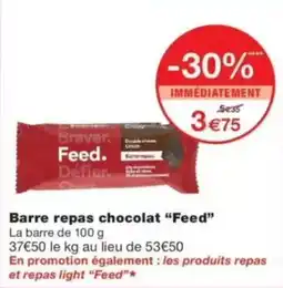 Monop' Feed Barre repas chocolat offre