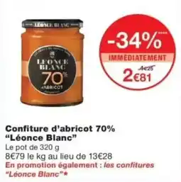 Monop' Léonce Blanc Confiture d'abricot 70% offre