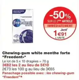 Monop' Freedent Chewing-gum white menthe forte offre