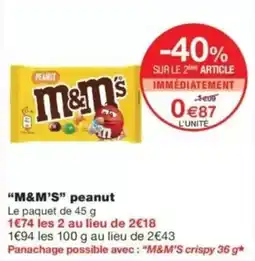 Monop' M&M'S peanut offre