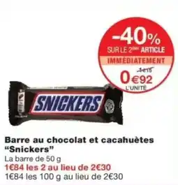 Monop' SNICKERS Barre au chocolat et cacahuètes offre