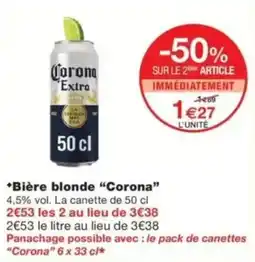 Monop' Corona Bière blonde offre