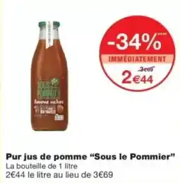 Monop' Sous le Pommier Pur jus de pomme offre