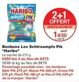 Monop' Haribo Bonbons Les Schtroumpfs Pik offre