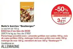Monop' Seeberger Nuts'n berries offre