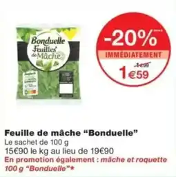 Monop' Bonduelle Feuilles de Mâche offre