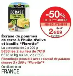 Monop' Florette Écrasé offre