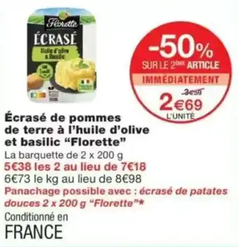 Monop' Florette Écrasé offre