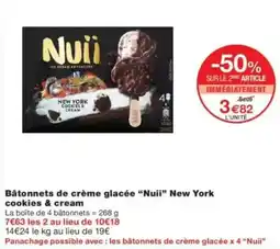 Monop' Nuii Bâtonnets de crème glacée offre