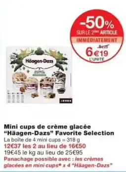 Monop' Häagen-Dazs Mini cups de crème glacée offre