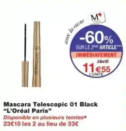 Monop' L'Oréal Paris Mascara Telescopic 01 Black offre