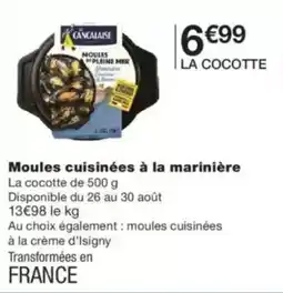 Monop' CANCALIAISE Moules cuisinées à la marinière offre