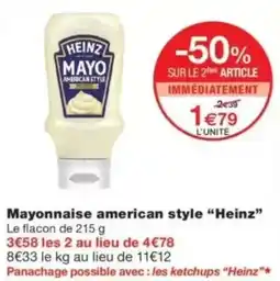 Monop' Heinz Mayonnaise american style offre