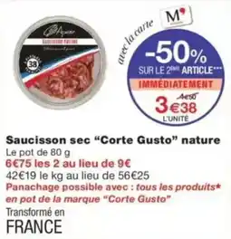 Monop' Corte Gusto Saucisson sec offre