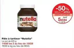Monop' Nutella Pâte à tartiner offre